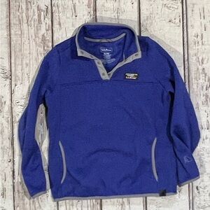 Women's Blue L.L. Bean Snap T Pullover Better Sweater Fleece Jacket